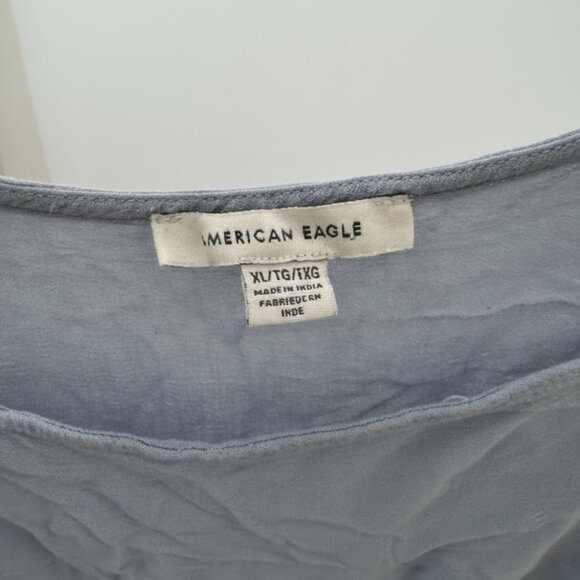 American Eagle Light Blue Tiered Embroidered Dress Size XL - Picture 3 of 5